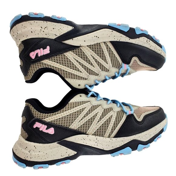 FILA 7.5 Women Sneakers Quadrix Activewear Colorful Athletic Trail Running Shoes - Picture 4 of 14